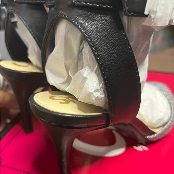 Size 7 Sam Edelman Black & White Plaid Heel - Picture 7 of 10